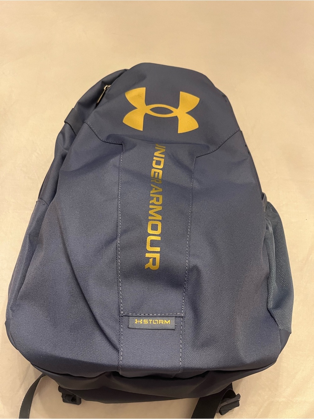 Under Armour Navy and Gold Logo Backpack
